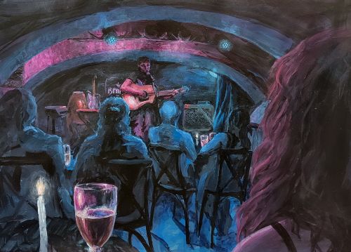 Sunday Night - Acrylic painting